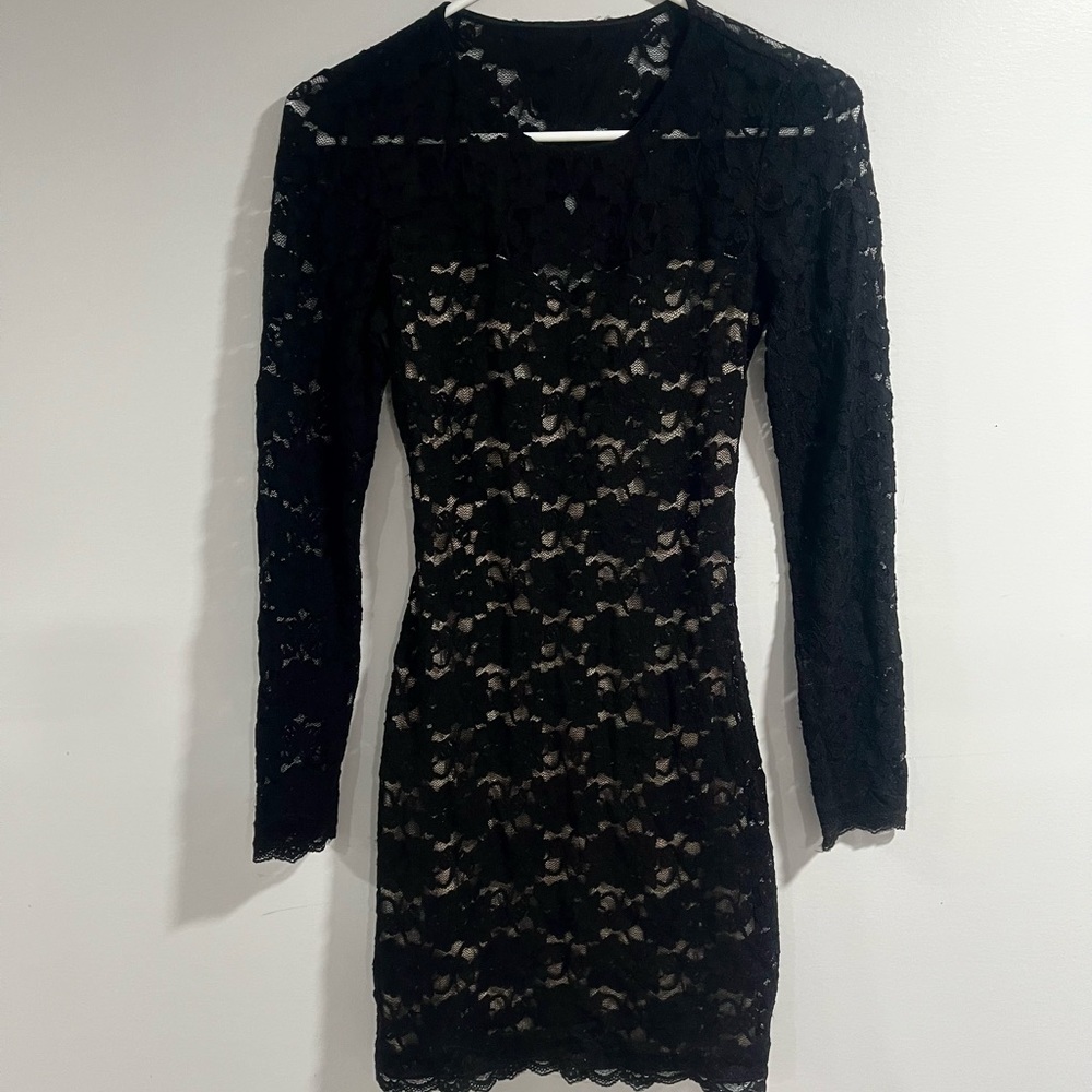 Express Body Con Dress Size XS Floral Knit
